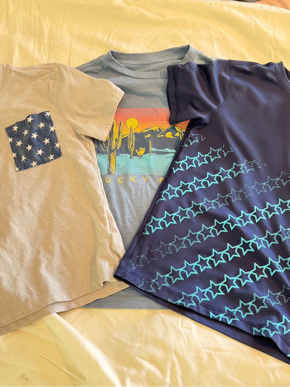 all in motion Navy Short-Sleeve Tee with Aqua Star Print